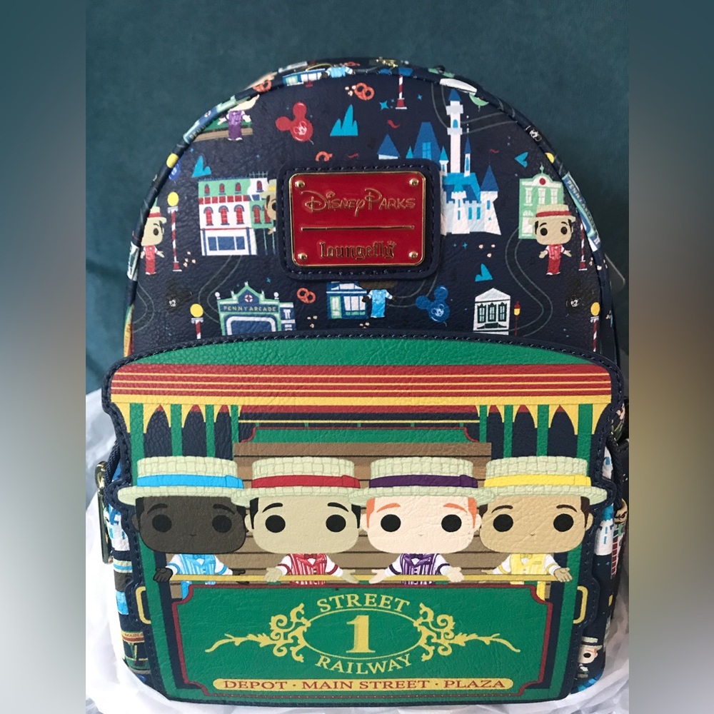 Disney Parks Loungefly Dapper Dans Backpack 2022 Main Street USA NEW IN PKG
